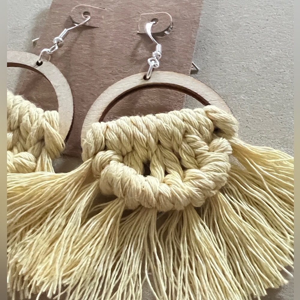 Handmade macrame earrings